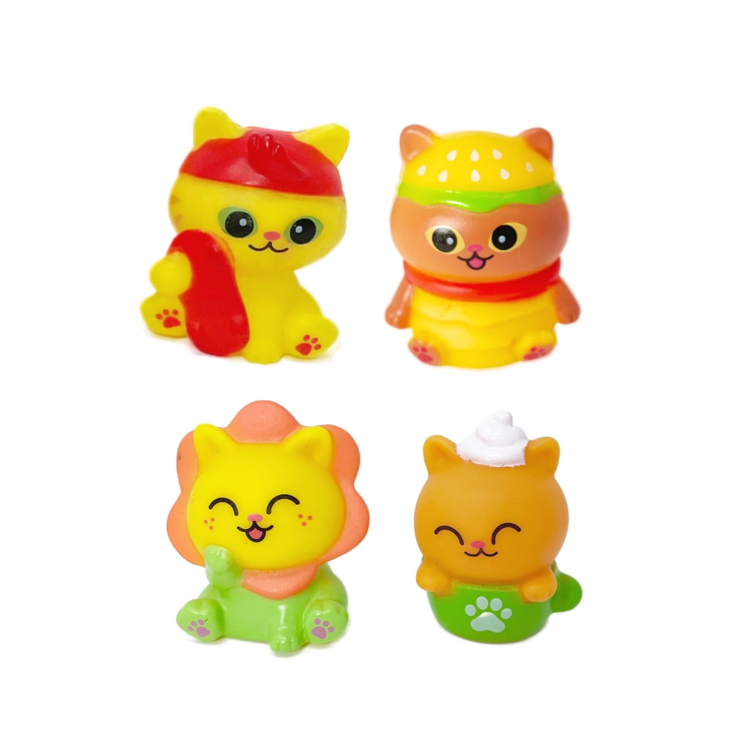 Four toy cats