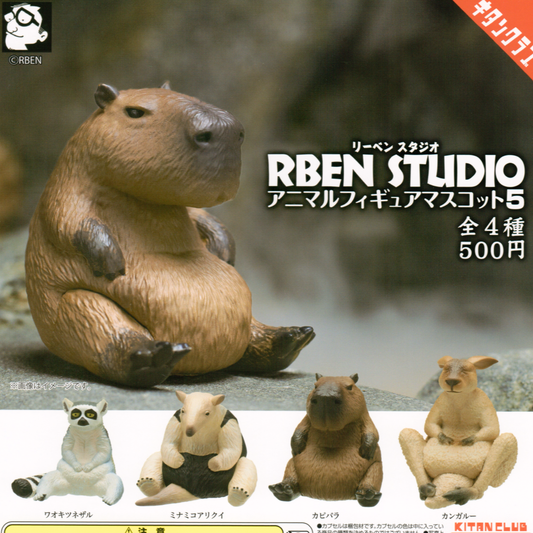 RBen Studio Series 5 has four delightful pudgy animal toys to collect; anteater, kangaroo, lemur, and capybara.