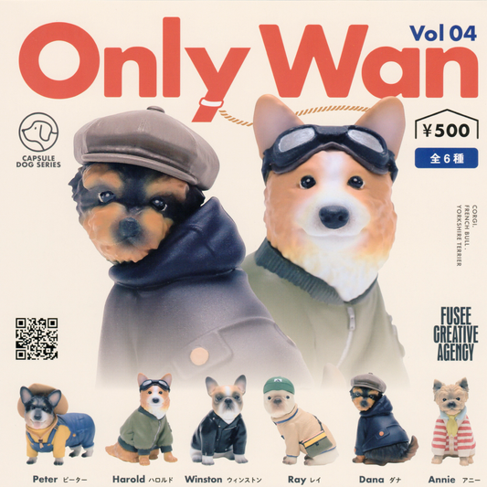 Only Wan Volume 4 has a collection of 6 dogs wearing costumes including Corgis, French Bulldogs, and Yorkshire Terriers. These gachapon are by Fusee Creative Agency.